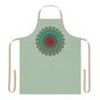 Mandala Art Apron - Sage Green - Hand Drawn All Over Prints - Blululi