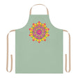 Mandala Art Apron - Sage Green, Hand - Drawn All Over Prints - Blululi