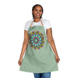 Mandala Art Apron - Sage Green, Hand - Drawn Design All Over Prints - Blululi