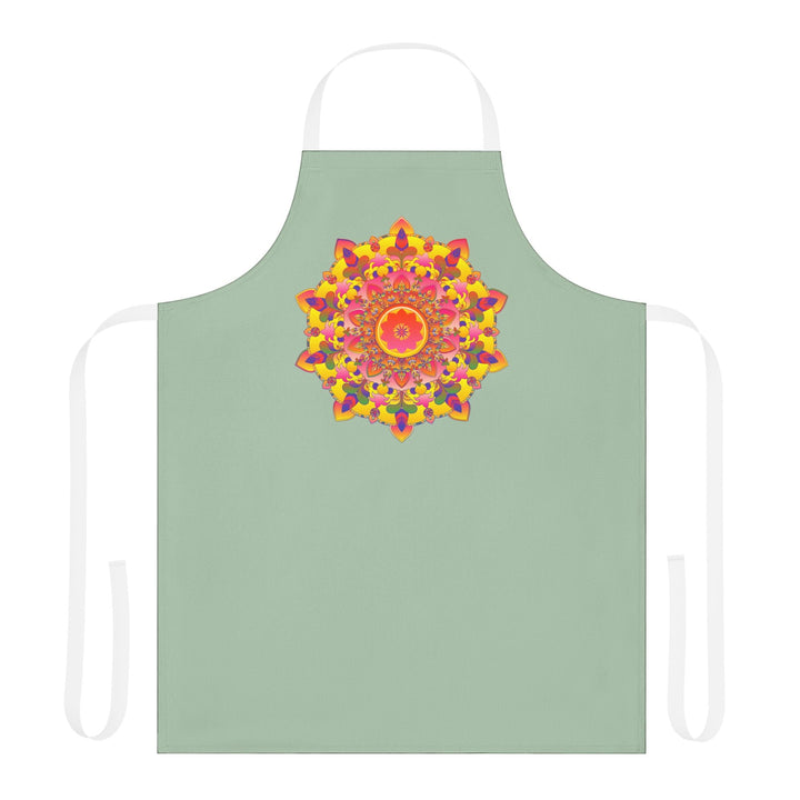 Mandala Art Apron - Sage Green - Kitchen Decor All Over Prints - Blululi