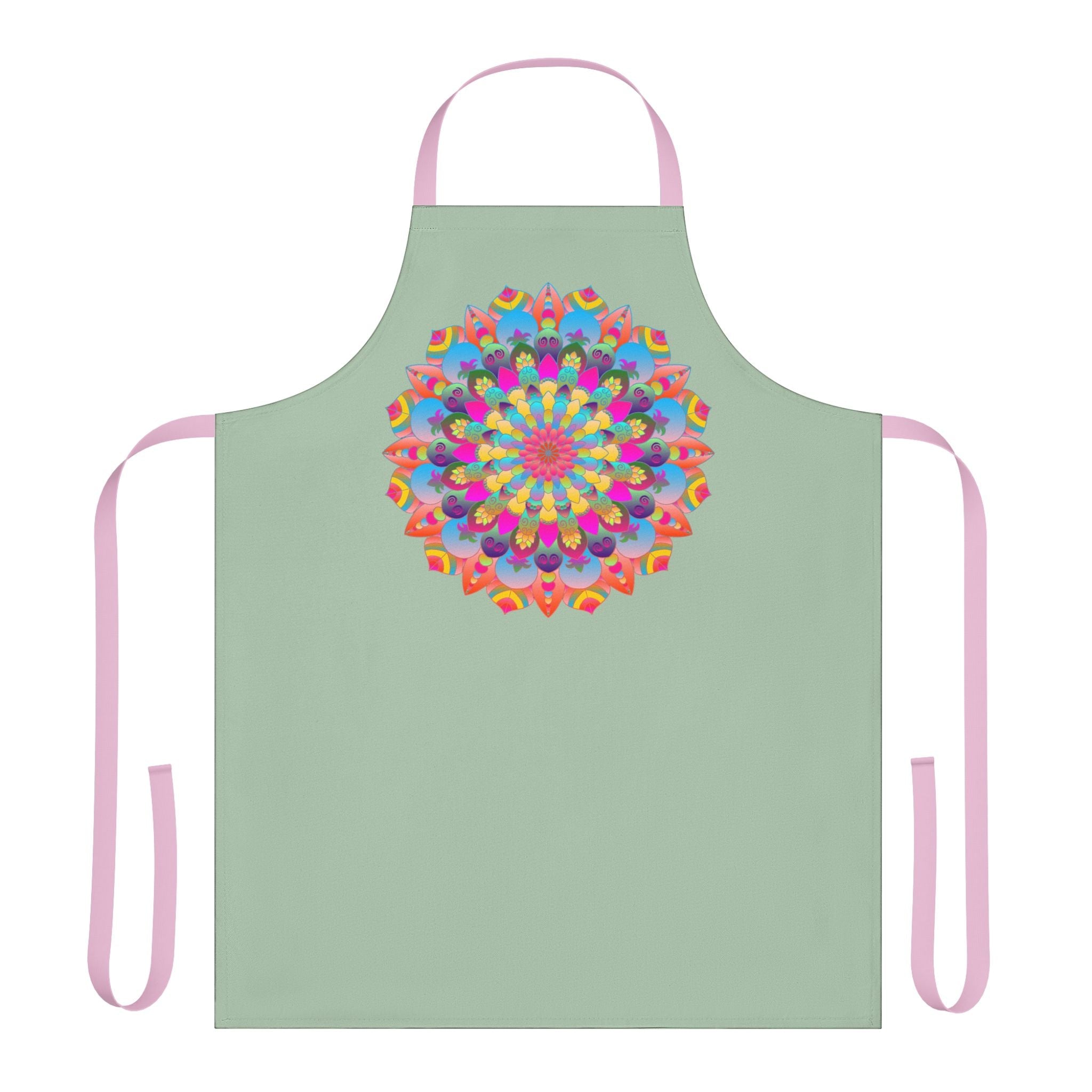 Mandala Art Apron - Sage Green - Kitchen Decor All Over Prints - Blululi