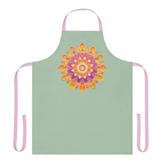 Mandala Art Apron - Sage Green - Kitchen Decor All Over Prints - Blululi
