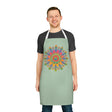 Mandala Art Apron - Sage Green | Kitchen Decor All Over Prints - Blululi