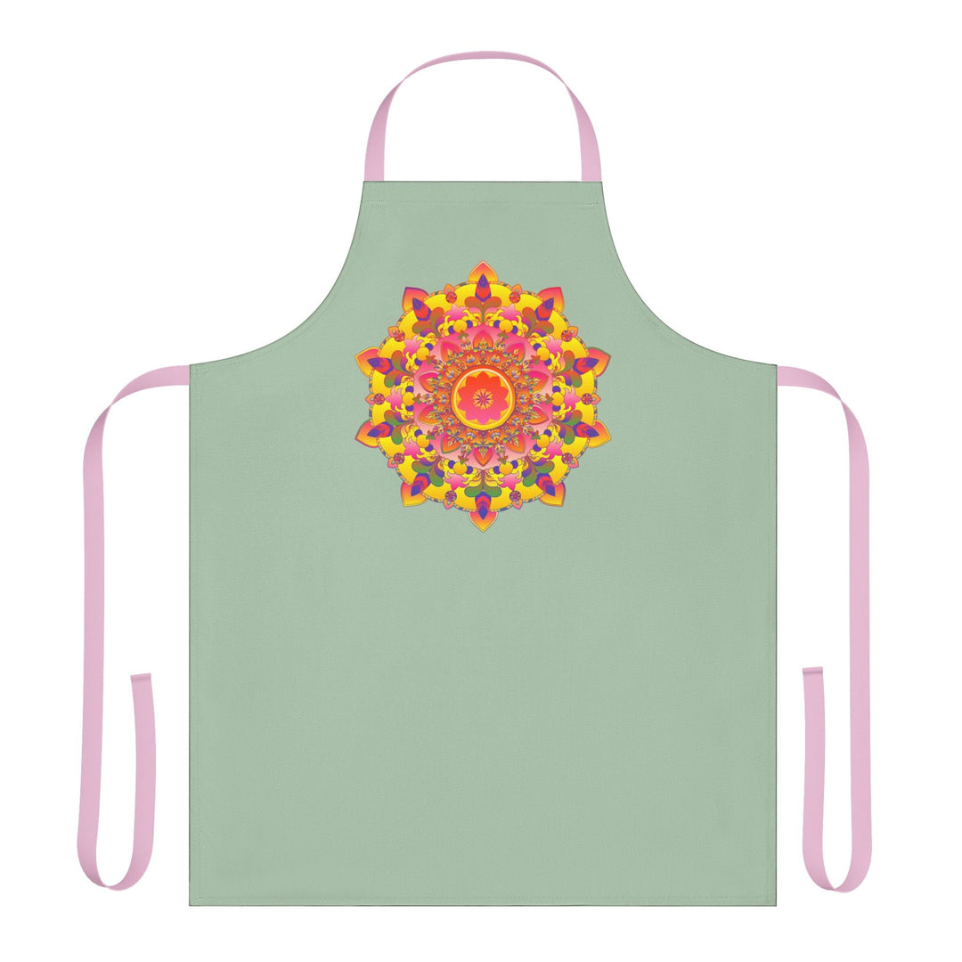 Mandala Art Apron - Sage Green - Kitchen Decor All Over Prints - Blululi