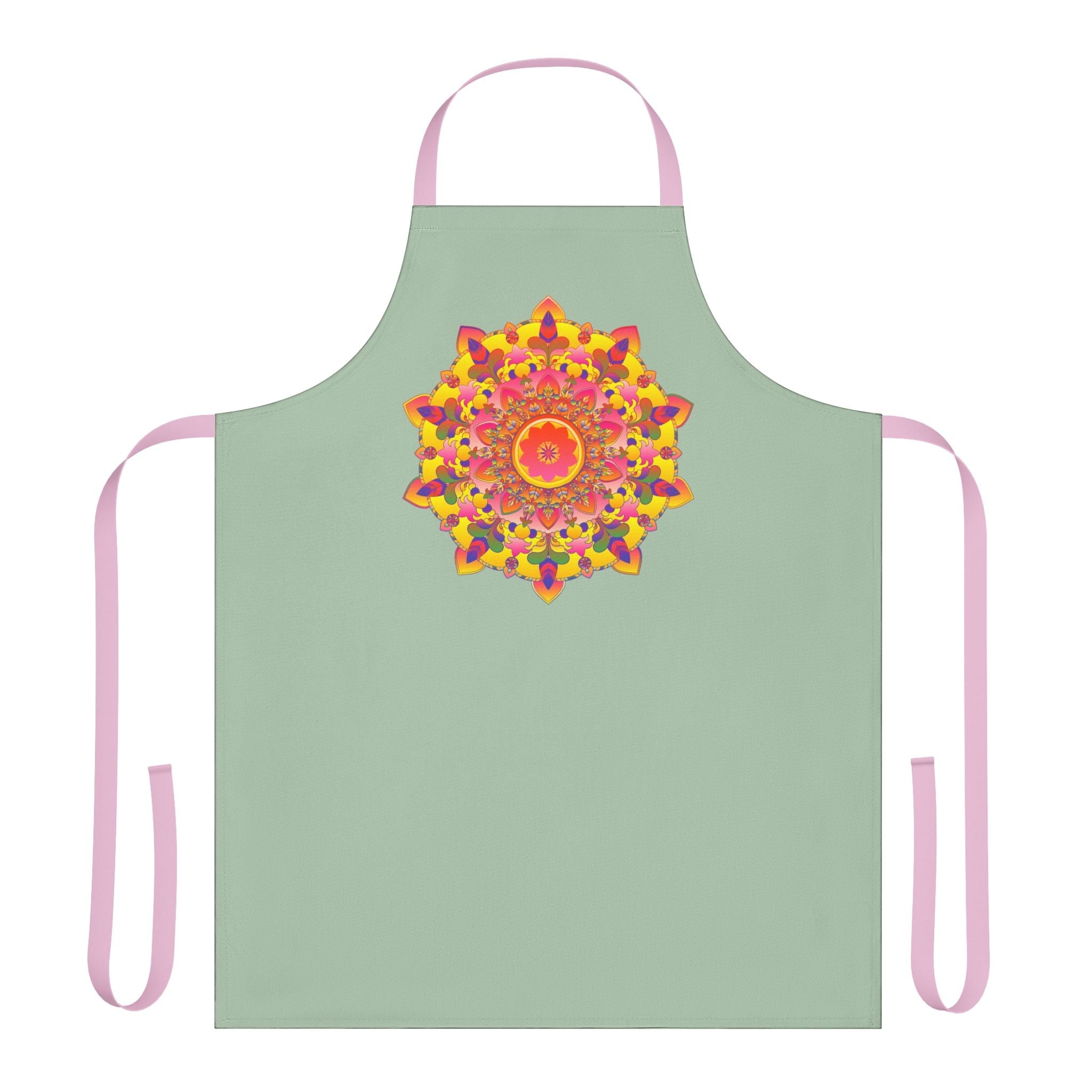 Mandala Art Apron - Sage Green - Kitchen Decor All Over Prints - Blululi