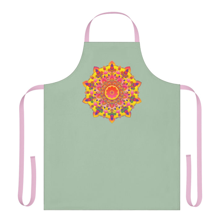 Mandala Art Apron - Sage Green - Kitchen Decor All Over Prints - Blululi