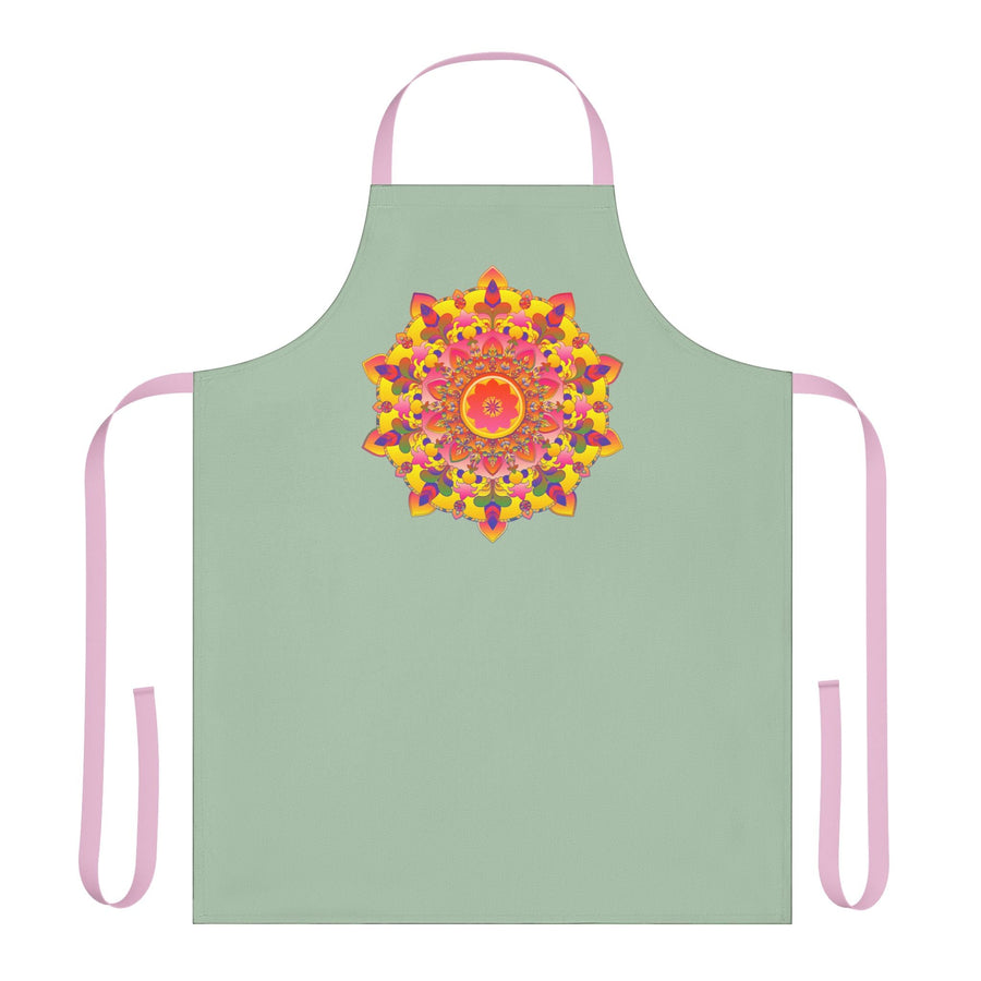 Mandala Art Apron - Sage Green - Kitchen Decor All Over Prints - Blululi