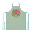 Mandala Art Apron - Sage Green | Kitchen Decor All Over Prints - Blululi