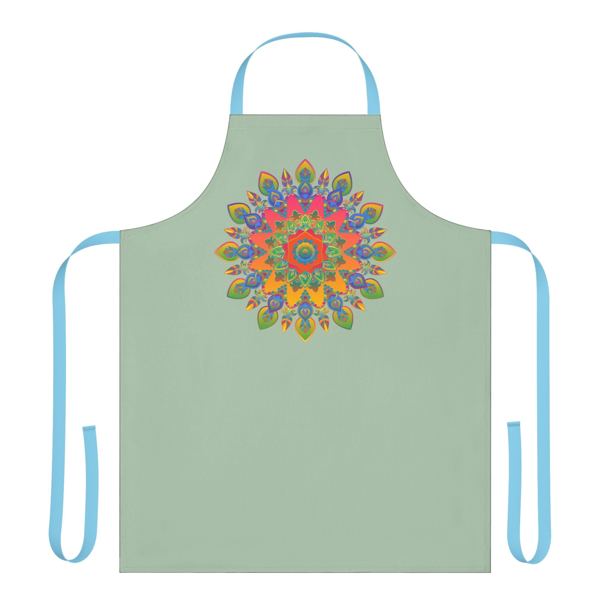 Mandala Art Apron - Sage Green | Kitchen Decor All Over Prints - Blululi