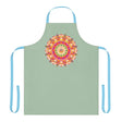 Mandala Art Apron - Sage Green - Kitchen Decor All Over Prints - Blululi