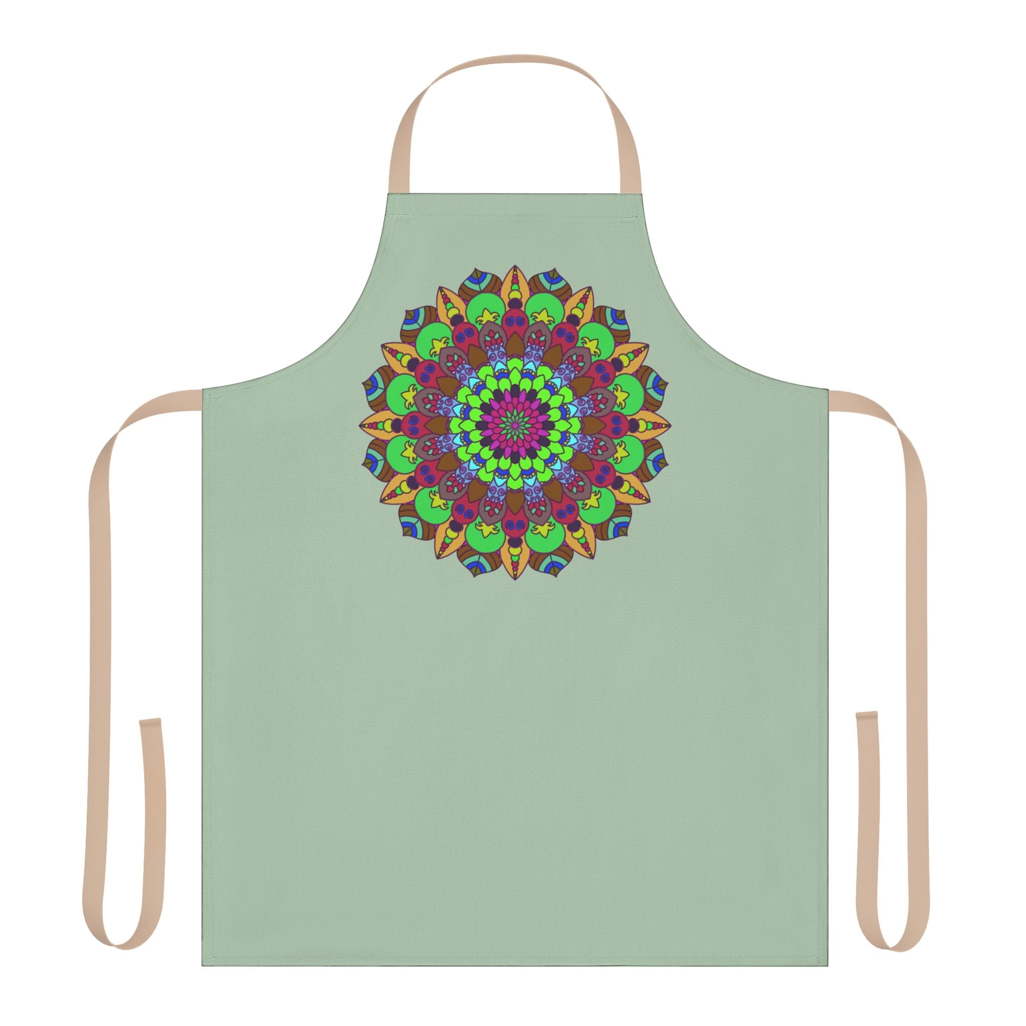 Mandala Art Apron - Sage Green - Kitchen Decor All Over Prints - Blululi