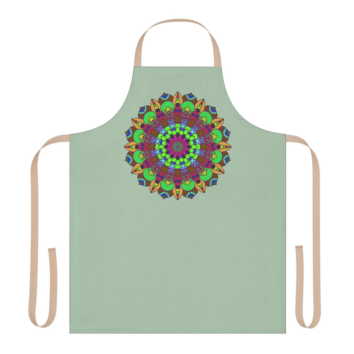 Mandala Art Apron - Sage Green - Kitchen Decor All Over Prints - Blululi