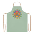 Mandala Art Apron - Sage Green | Kitchen Decor All Over Prints - Blululi