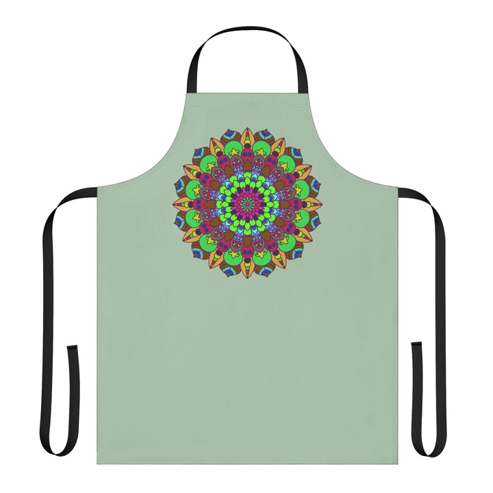 Mandala Art Apron - Sage Green - Kitchen Decor All Over Prints - Blululi