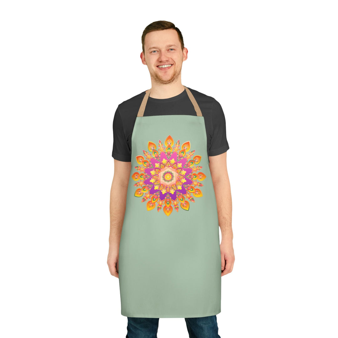 Mandala Art Apron - Sage Green - Kitchen Decor All Over Prints - Blululi