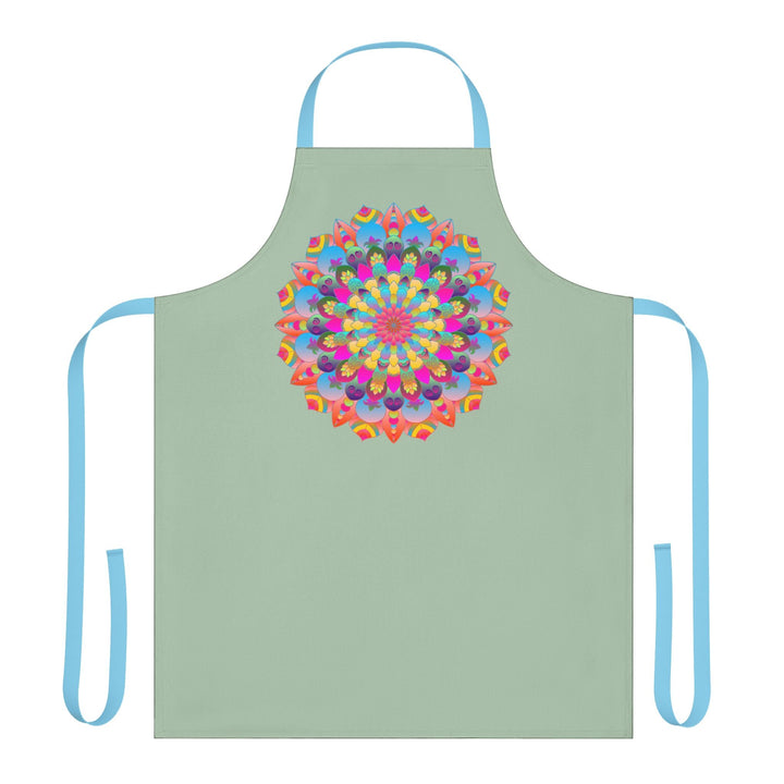 Mandala Art Apron - Sage Green - Kitchen Decor All Over Prints - Blululi