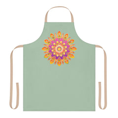 Mandala Art Apron - Sage Green - Kitchen Decor All Over Prints - Blululi