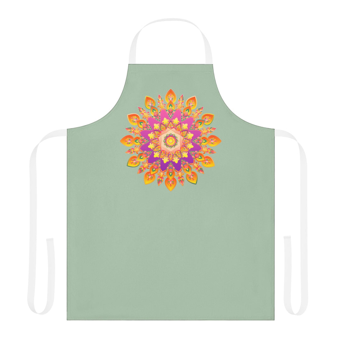 Mandala Art Apron - Sage Green - Kitchen Decor All Over Prints - Blululi