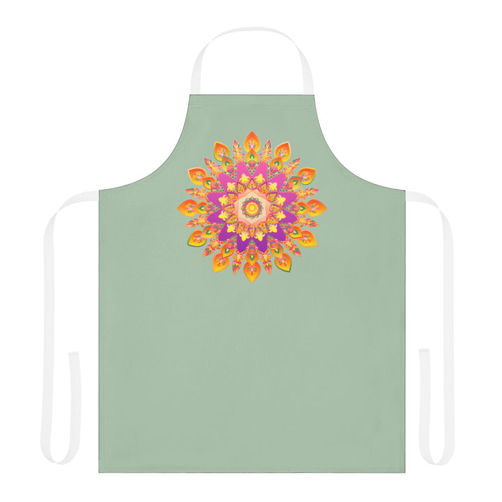 Mandala Art Apron - Sage Green - Kitchen Decor All Over Prints - Blululi