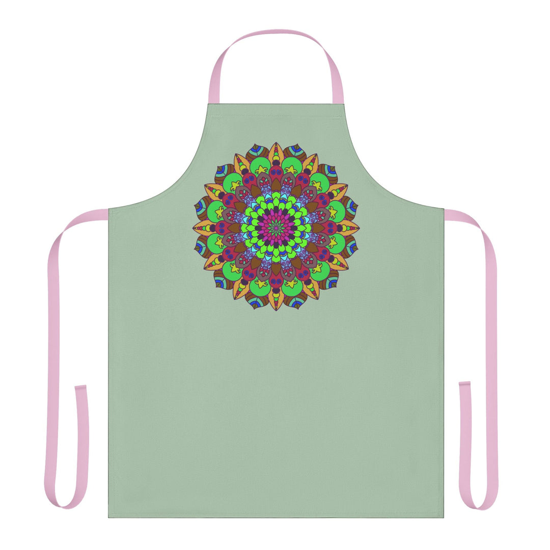 Mandala Art Apron - Sage Green - Kitchen Decor All Over Prints - Blululi