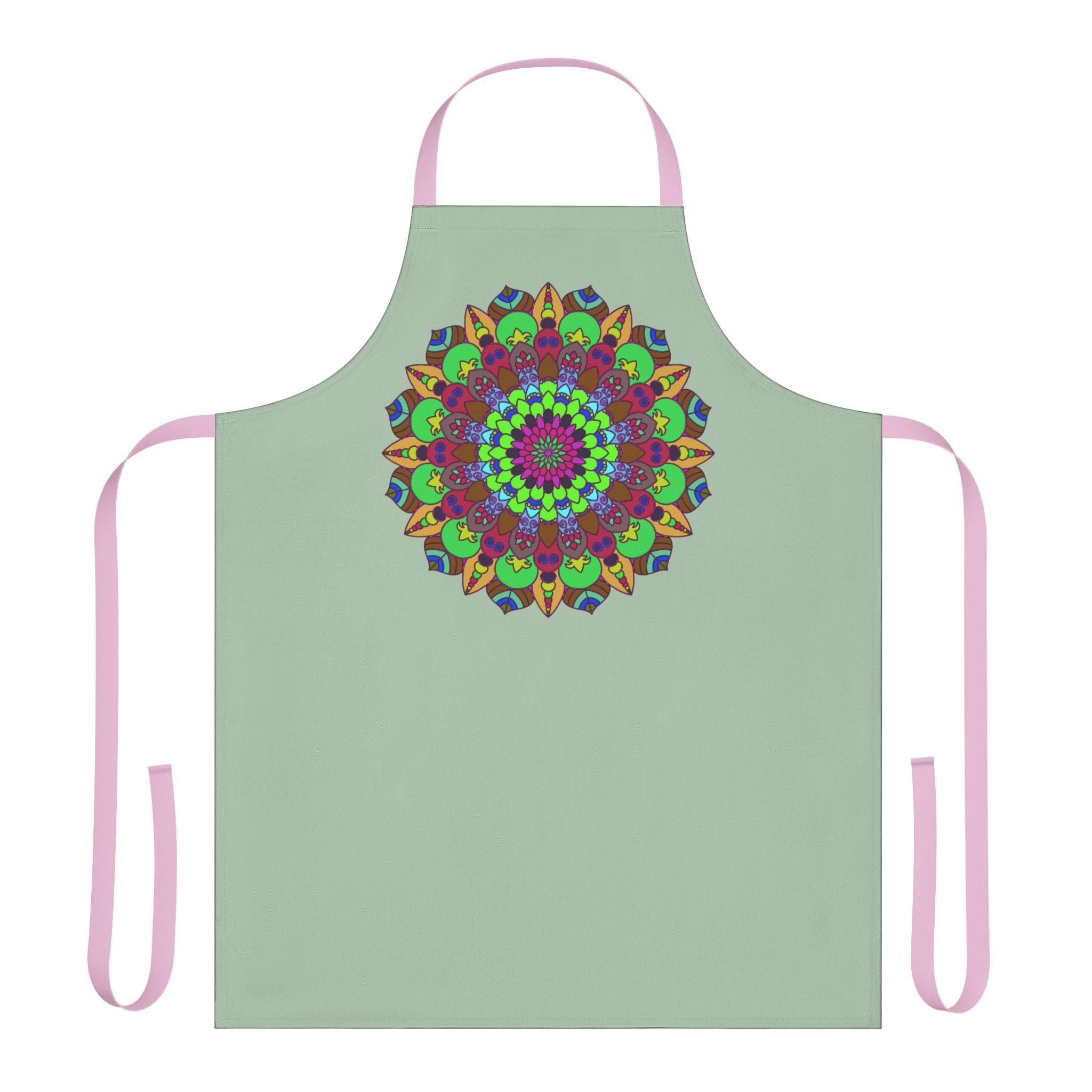 Mandala Art Apron - Sage Green - Kitchen Decor All Over Prints - Blululi