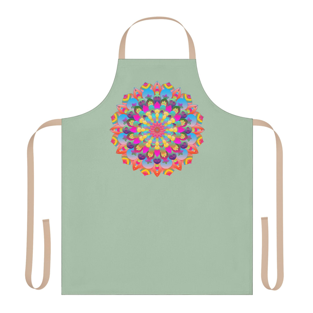 Mandala Art Apron - Sage Green - Kitchen Decor All Over Prints - Blululi