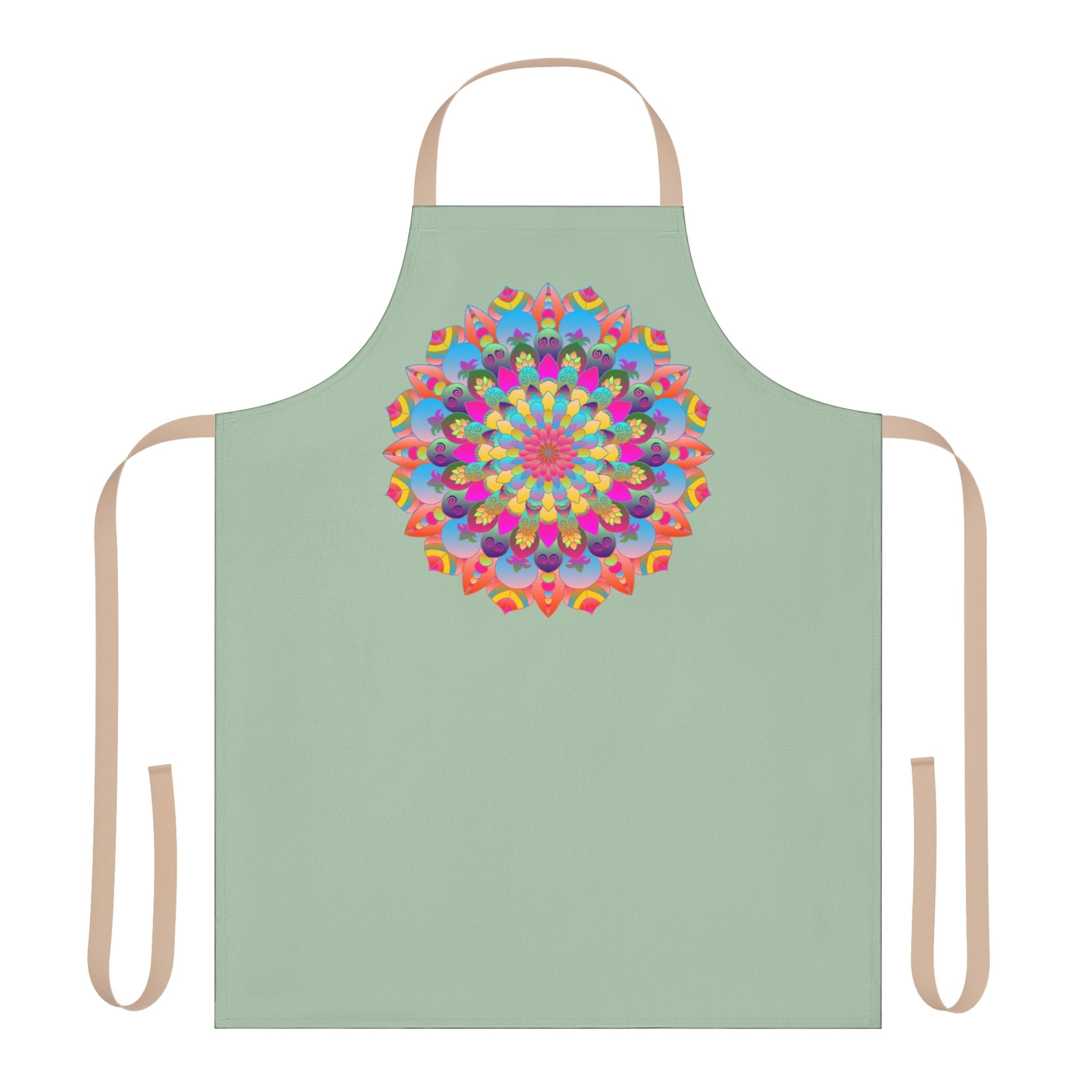 Mandala Art Apron - Sage Green - Kitchen Decor All Over Prints - Blululi