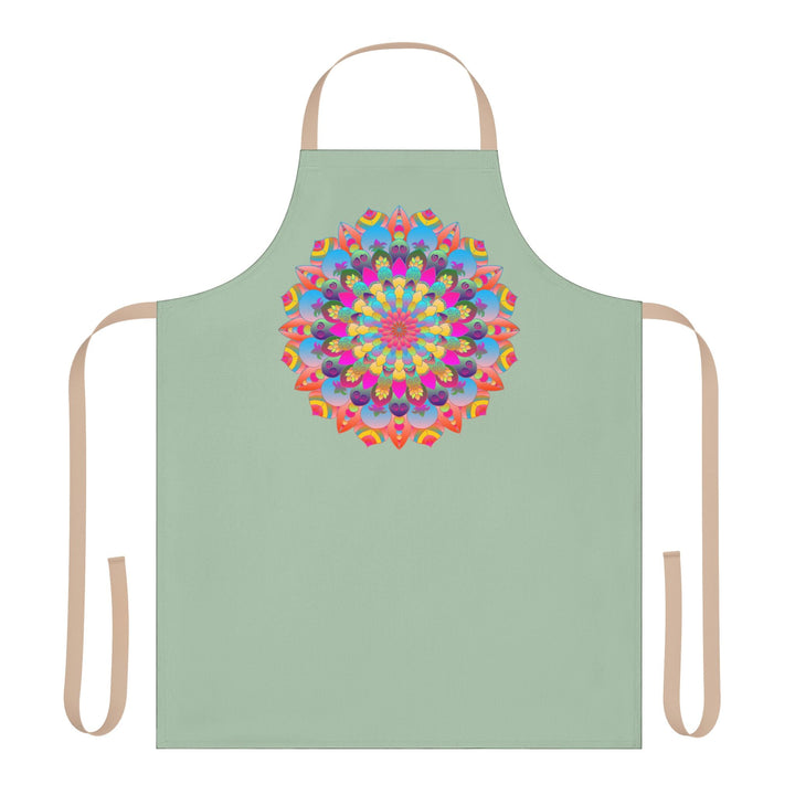 Mandala Art Apron - Sage Green - Kitchen Decor All Over Prints - Blululi