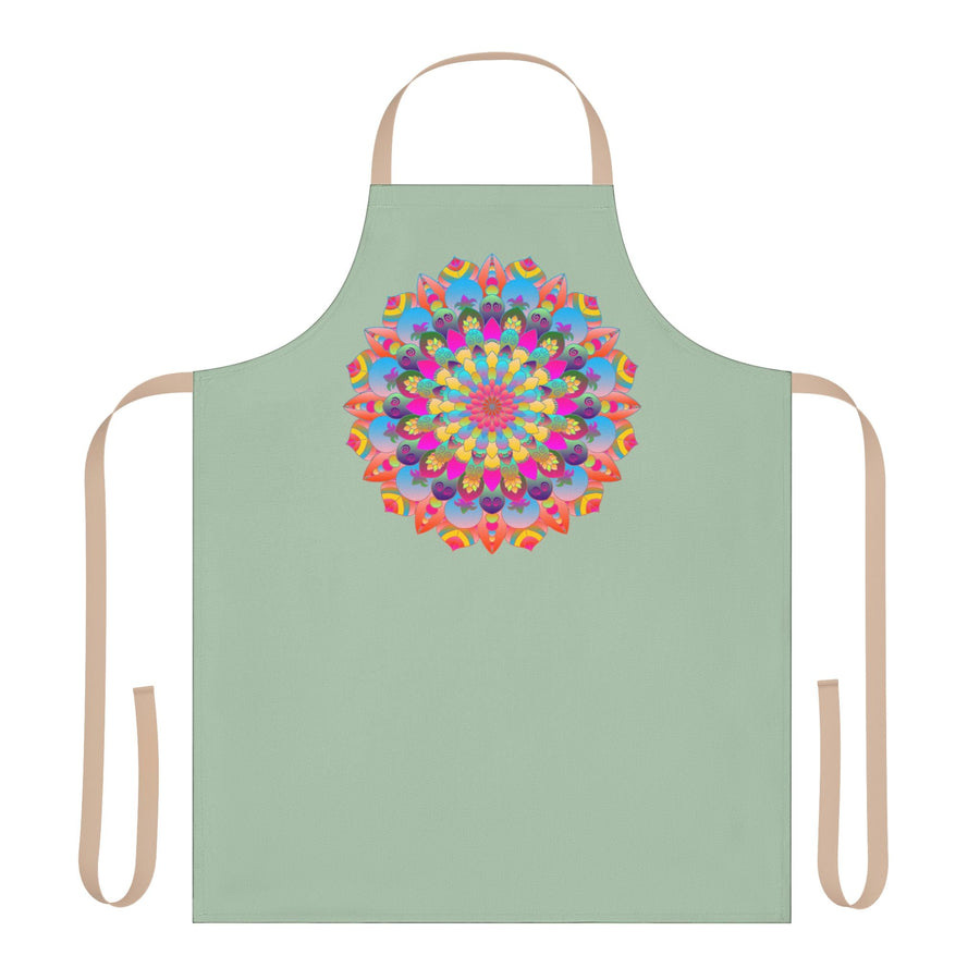 Mandala Art Apron - Sage Green - Kitchen Decor All Over Prints - Blululi