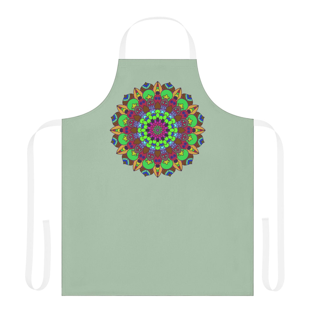 Mandala Art Apron - Sage Green - Kitchen Decor All Over Prints - Blululi