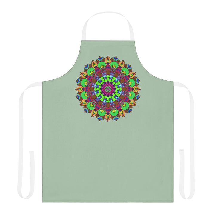 Mandala Art Apron - Sage Green - Kitchen Decor All Over Prints - Blululi