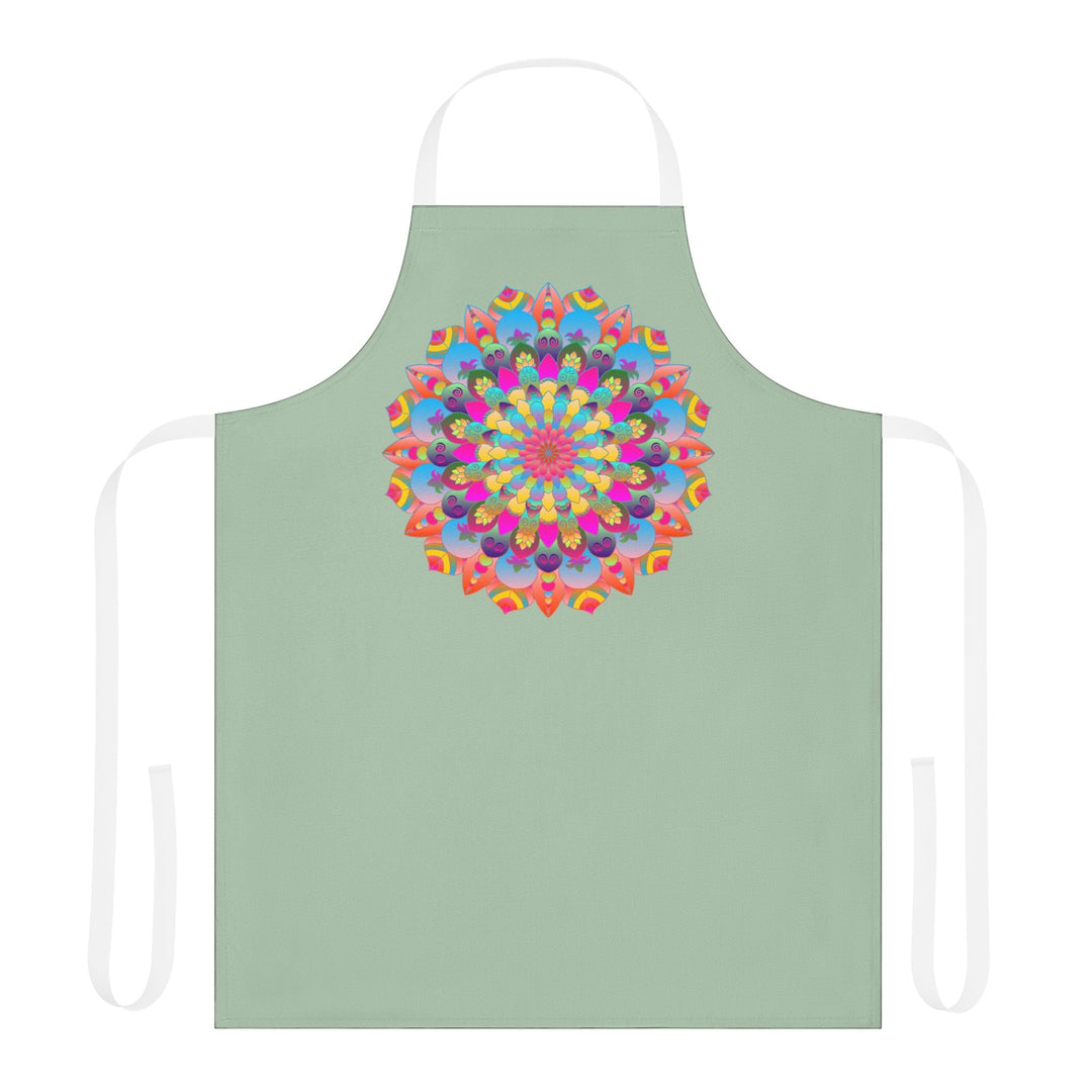 Mandala Art Apron - Sage Green - Kitchen Decor All Over Prints - Blululi