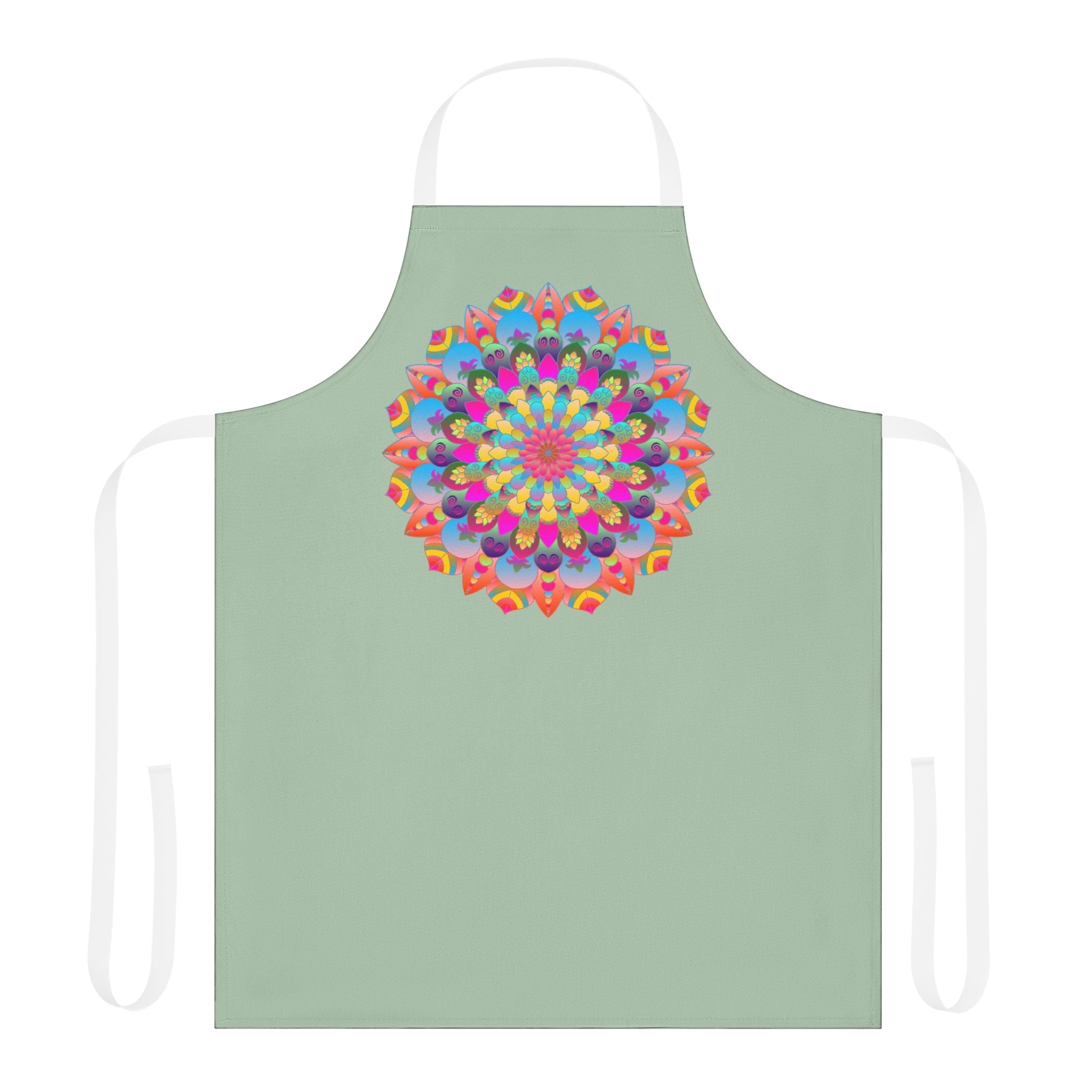 Mandala Art Apron - Sage Green - Kitchen Decor All Over Prints - Blululi