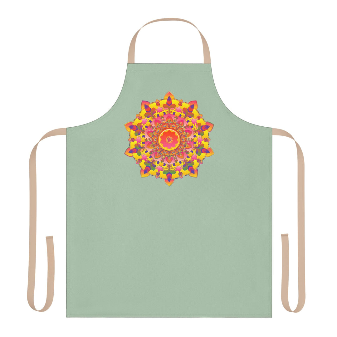 Mandala Art Apron - Sage Green - Kitchen Decor All Over Prints - Blululi