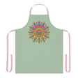 Mandala Art Apron - Sage Green | Kitchen Decor All Over Prints - Blululi