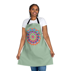 Mandala Art Apron - Sage Green - Kitchen Decor All Over Prints - Blululi