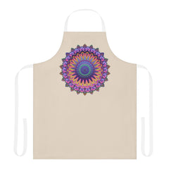 Mandala Art Apron - Vibrant Colors, Beige All Over Prints - Blululi