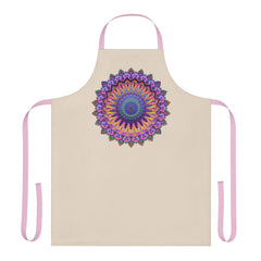 Mandala Art Apron - Vibrant Colors, Beige All Over Prints - Blululi
