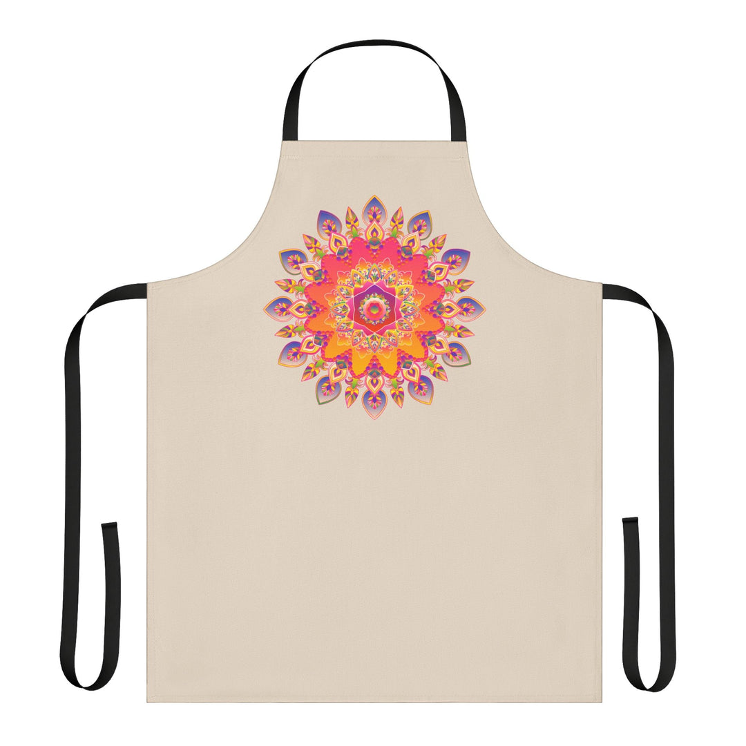 Mandala Art Apron - Vibrant Floral Design All Over Prints - Blululi