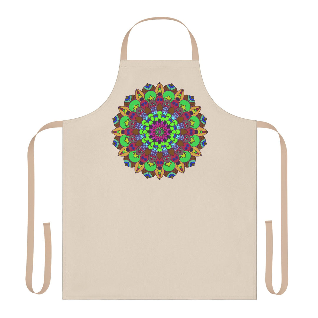 Mandala Art Apron - Vibrant Floral Design All Over Prints - Blululi