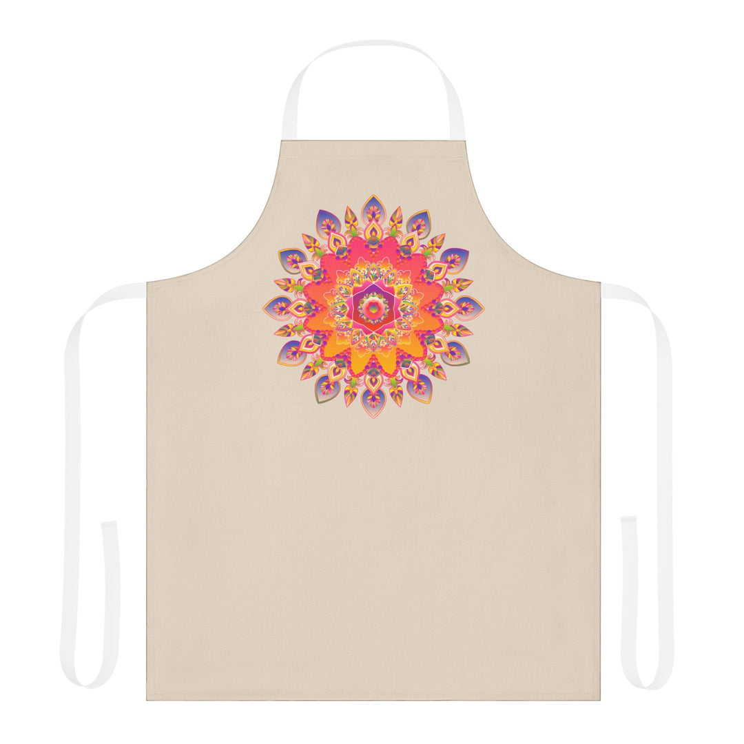 Mandala Art Apron - Vibrant Floral Design All Over Prints - Blululi