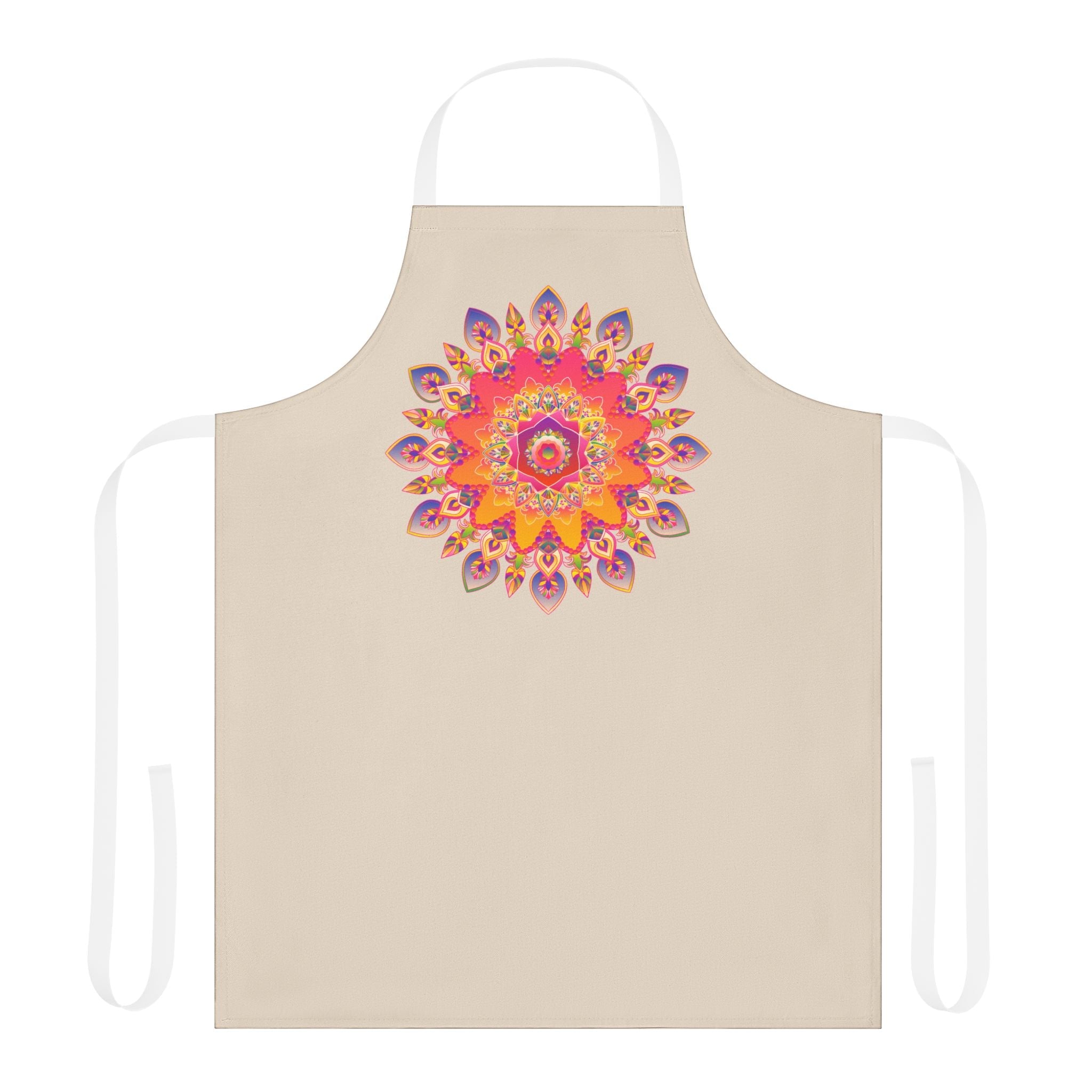 Mandala Art Apron - Vibrant Floral Design All Over Prints - Blululi