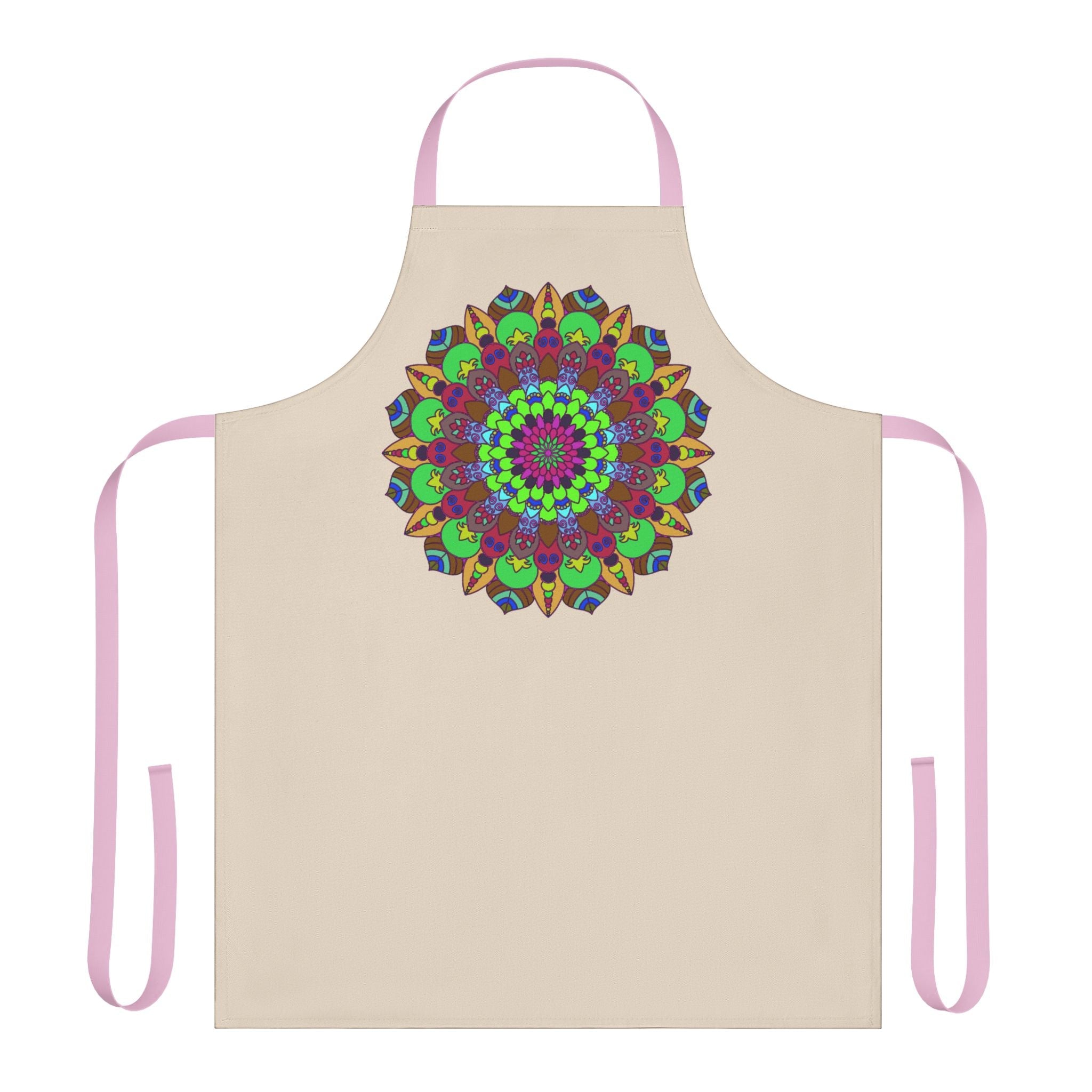 Mandala Art Apron - Vibrant Floral Design All Over Prints - Blululi