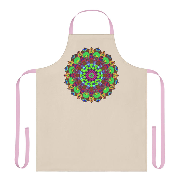 Mandala Art Apron - Vibrant Floral Design All Over Prints - Blululi