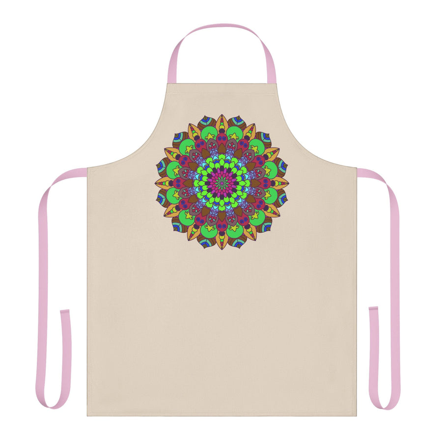 Mandala Art Apron - Vibrant Floral Design All Over Prints - Blululi