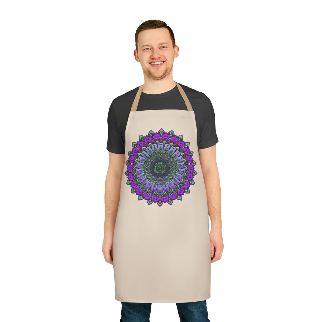 Mandala Art Apron - Vibrant Floral Design All Over Prints - Blululi