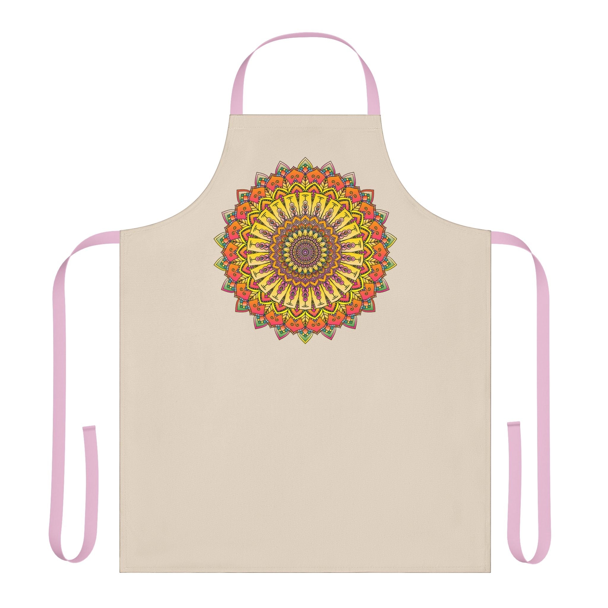 Mandala Art Apron - Vibrant Floral Design All Over Prints - Blululi