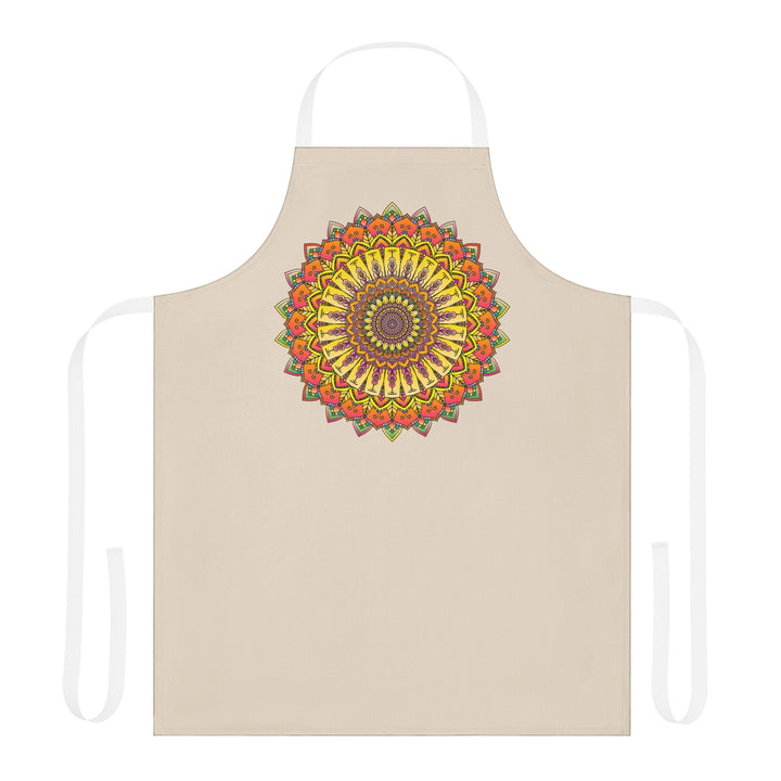 Mandala Art Apron - Vibrant Floral Design All Over Prints - Blululi