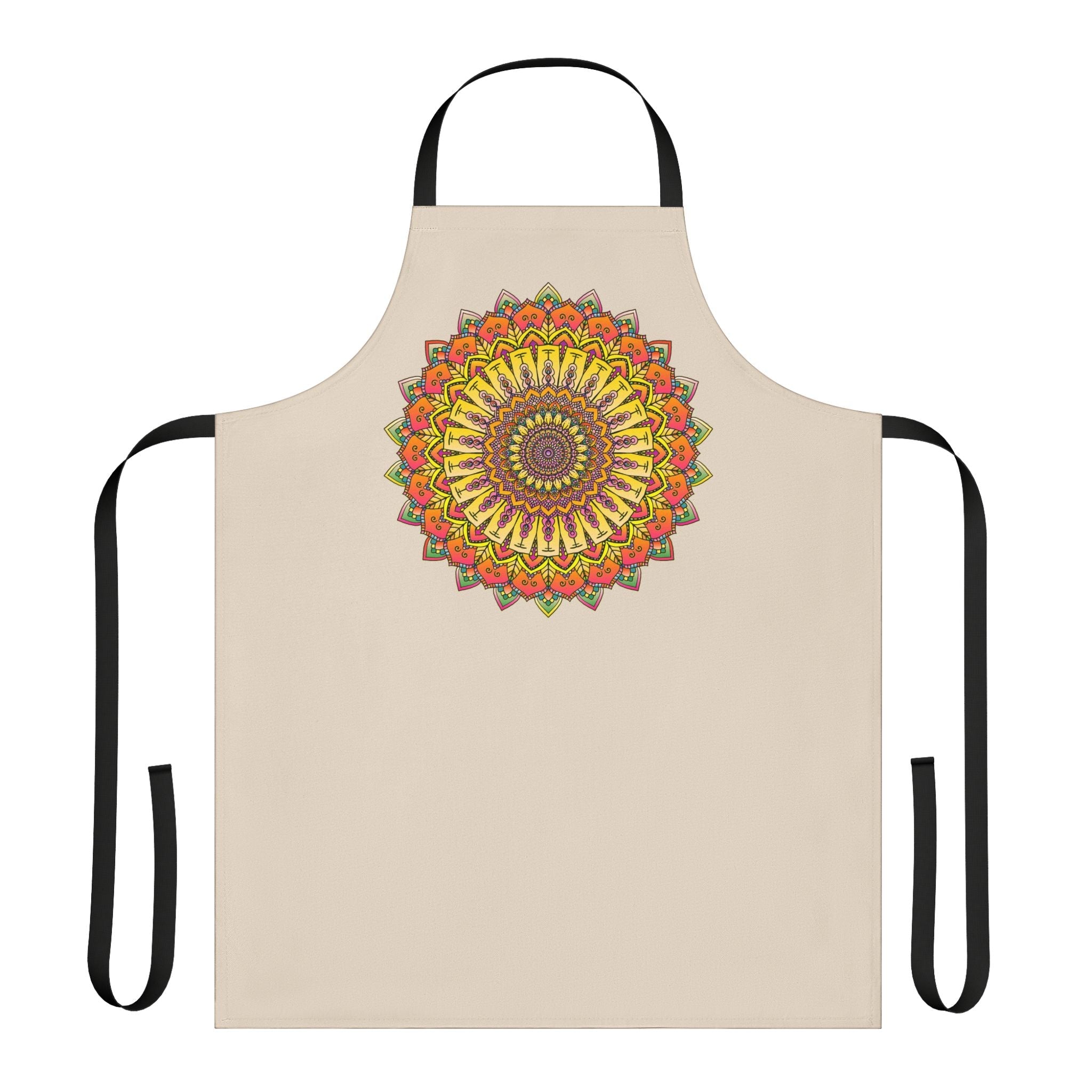 Mandala Art Apron - Vibrant Floral Design All Over Prints - Blululi