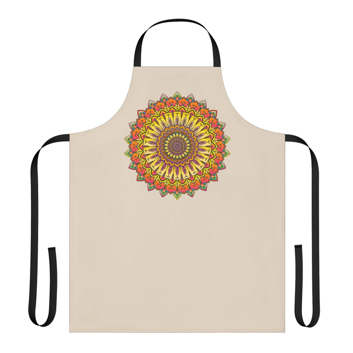 Mandala Art Apron - Vibrant Floral Design All Over Prints - Blululi